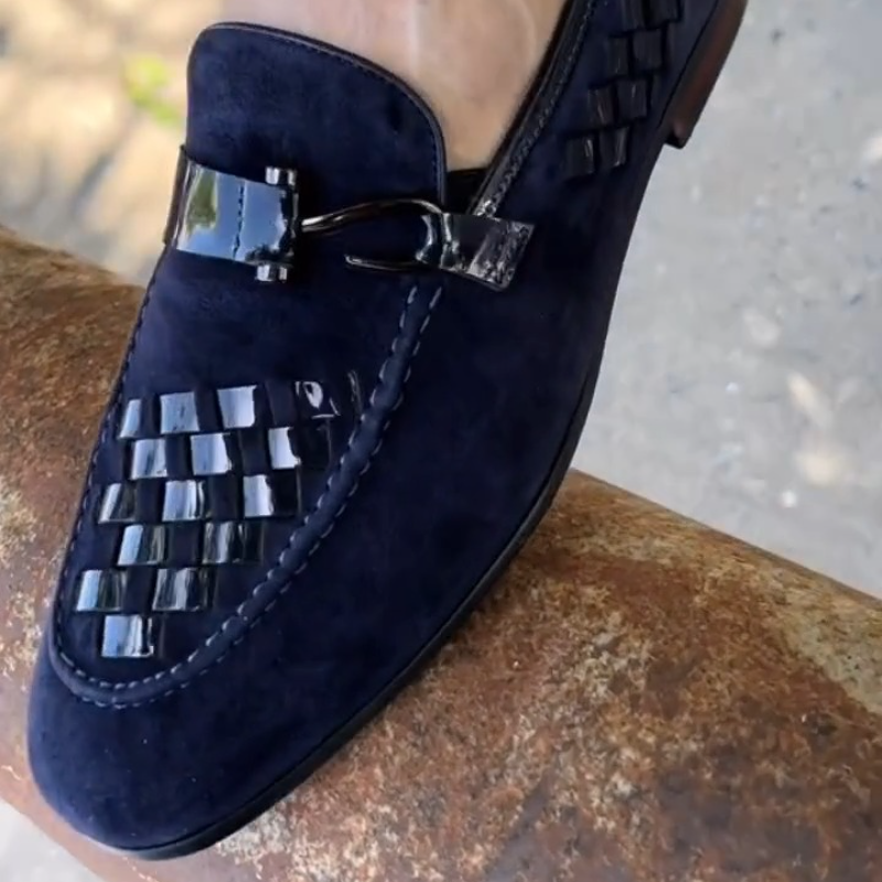 Designer Hooked Plaid Loafers