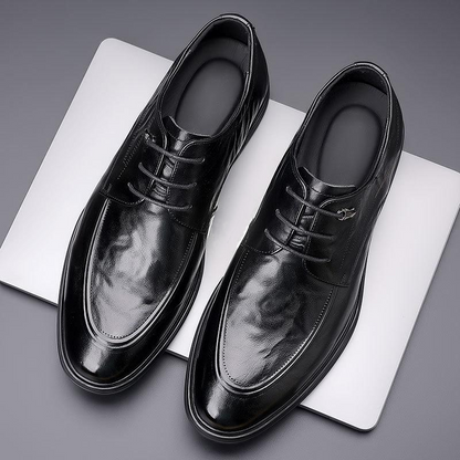 Cowhide business comfortable lace-up men's leather shoes