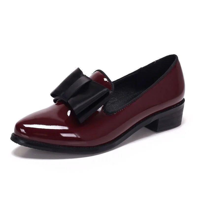 Casual Patent Shiny Leather Pumps