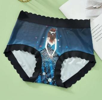 Breathable Patterned Cotton Silk Gynecological Panties