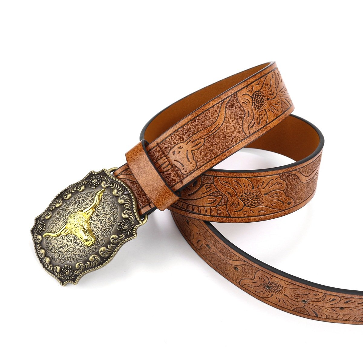 Western Cowboy Vintage Leather Belt