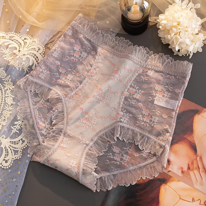 High Waist Breathable Antibacterial Lace Gynecological Panties