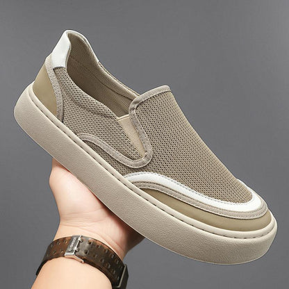 Breathable soft sole anti-odor men's slip-on shoes