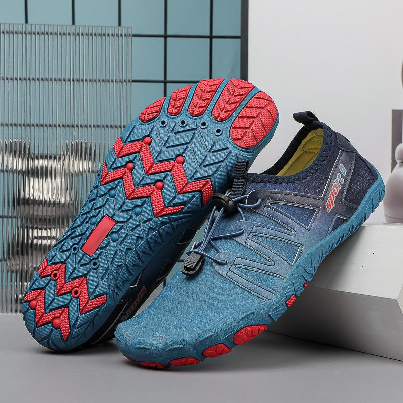 Multi-functional breathable and wear-resistant outdoor wading beach five-finger river tracing shoes