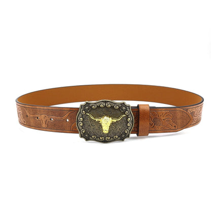 Western Cowboy Vintage Leather Belt