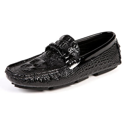 Casual Crocodile Driving Loafers