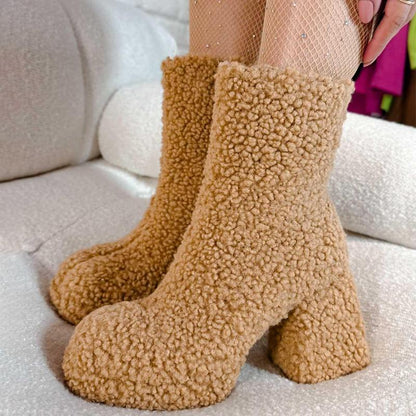 Plush Platform Boots