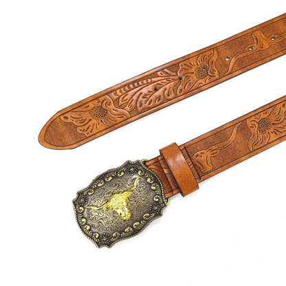 Western Cowboy Vintage Leather Belt