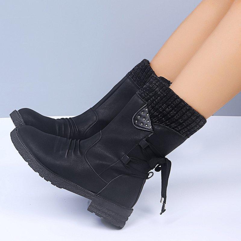 Snowy Waterproof Mid Calf Zipper Boots