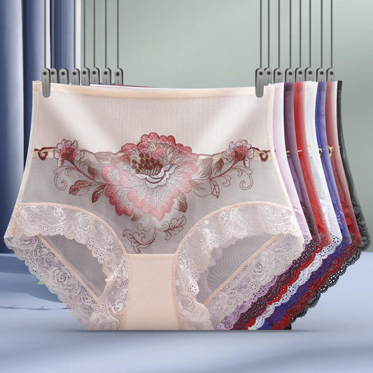 Hip Lift Embroidery Hollow Gynecological Panties