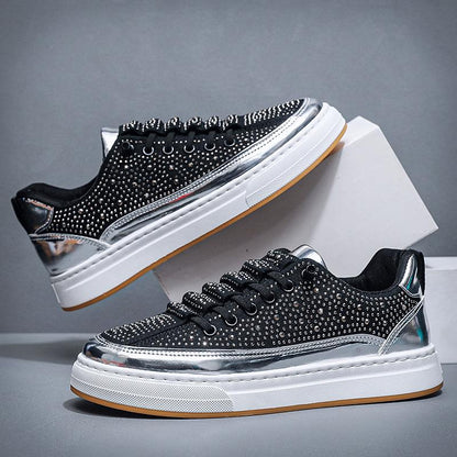 Men's Breathable Diamond Trendy Sneakers