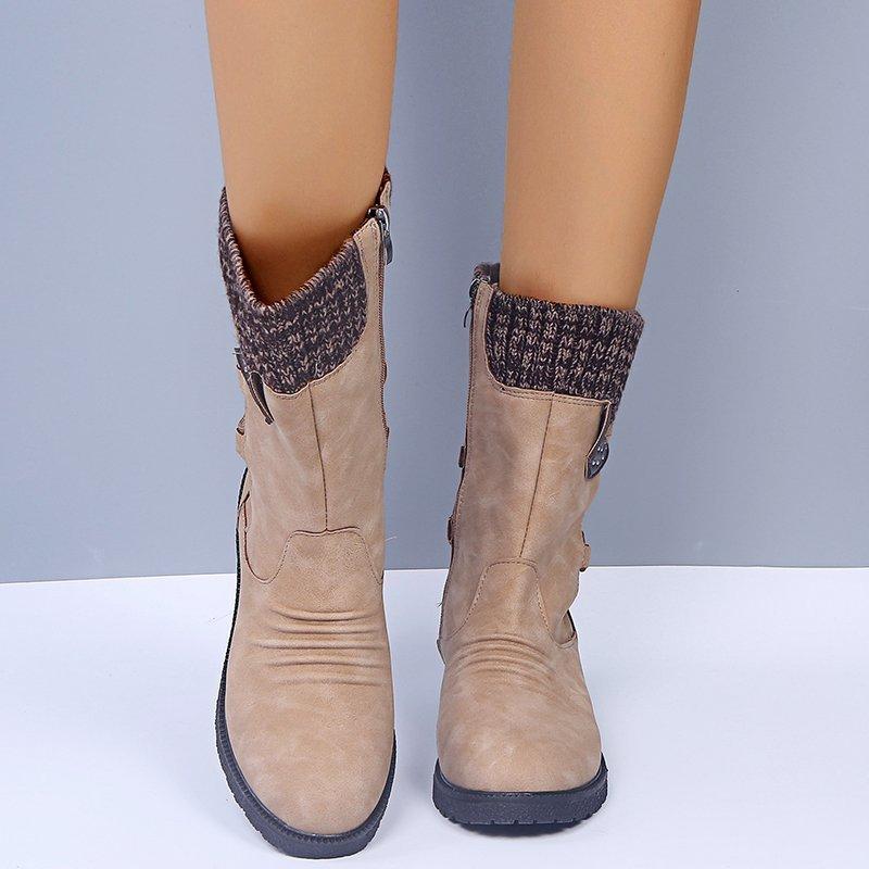 Snowy Waterproof Mid Calf Zipper Boots