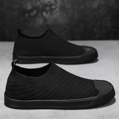 New breathable comfortable fly-woven slip-on men's casual shoes