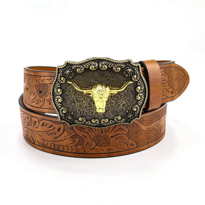 Western Cowboy Vintage Leather Belt