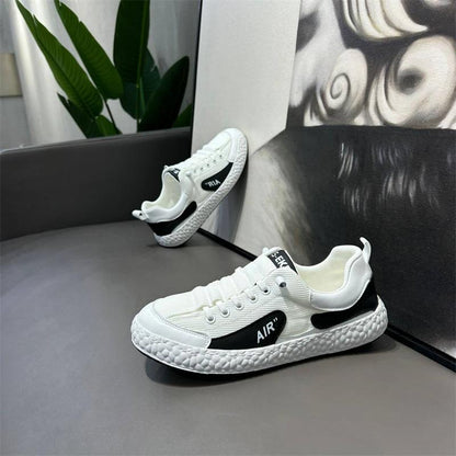 Trendy color-blocked mesh breathable soft-soled sneakers