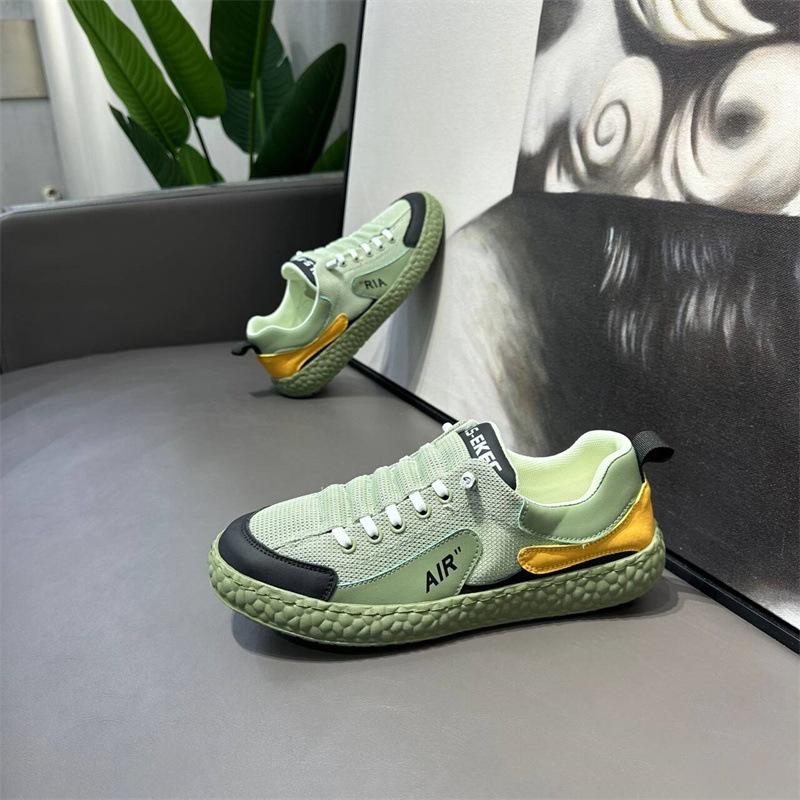 Trendy color-blocked mesh breathable soft-soled sneakers