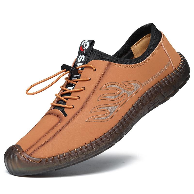 Trendy Men's Soft Soled Breathable Casual Leather Shoes