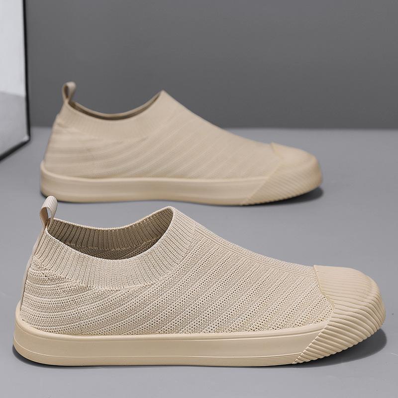 New breathable comfortable fly-woven slip-on men's casual shoes