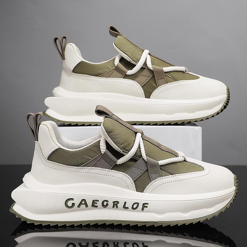 Stylish platform sole heightened non-slip lace-up sneakers