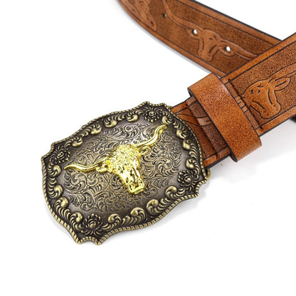 Western Cowboy Vintage Leather Belt