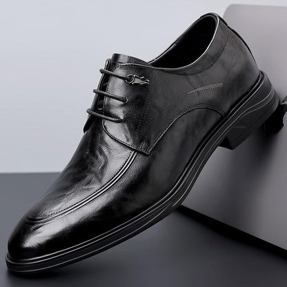 Cowhide business comfortable lace-up men's leather shoes