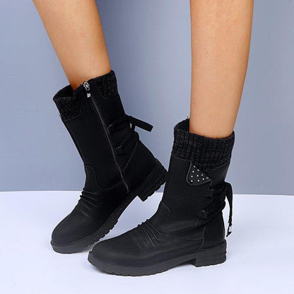 Snowy Waterproof Mid Calf Zipper Boots