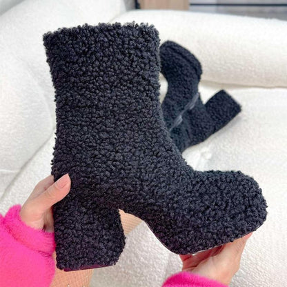 Plush Platform Boots