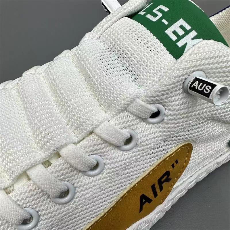 Trendy color-blocked mesh breathable soft-soled sneakers