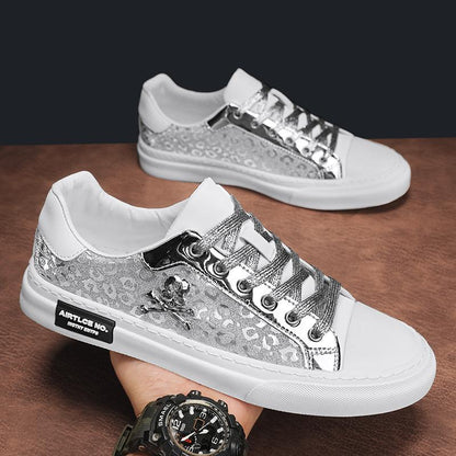 Men's Fashion Diamond Skull Casual Shoes