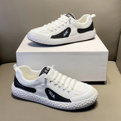 Trendy color-blocked mesh breathable soft-soled sneakers