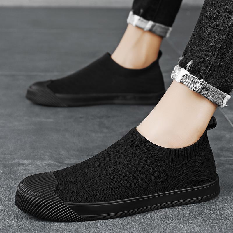 New breathable comfortable fly-woven slip-on men's casual shoes