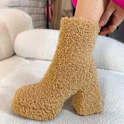 Plush Platform Boots