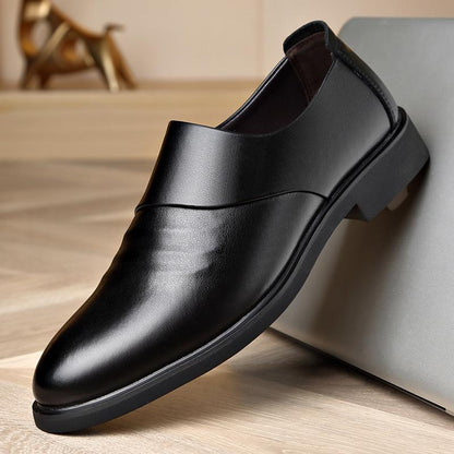 New soft leather inner heightening business formal casual all-match breathable men's leather shoes