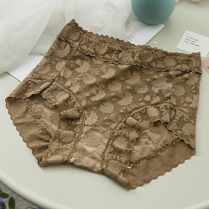 Lace Seamless Ice Silk Hollow Gynecological Panties