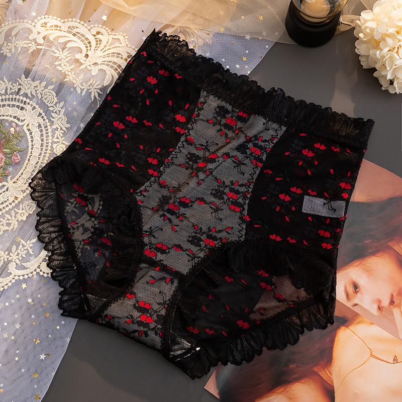 High Waist Breathable Antibacterial Lace Gynecological Panties