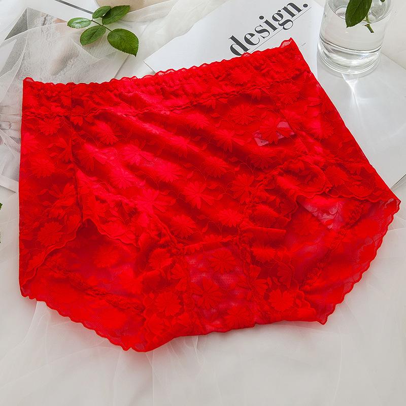 Lace Seamless Ice Silk Hollow Gynecological Panties