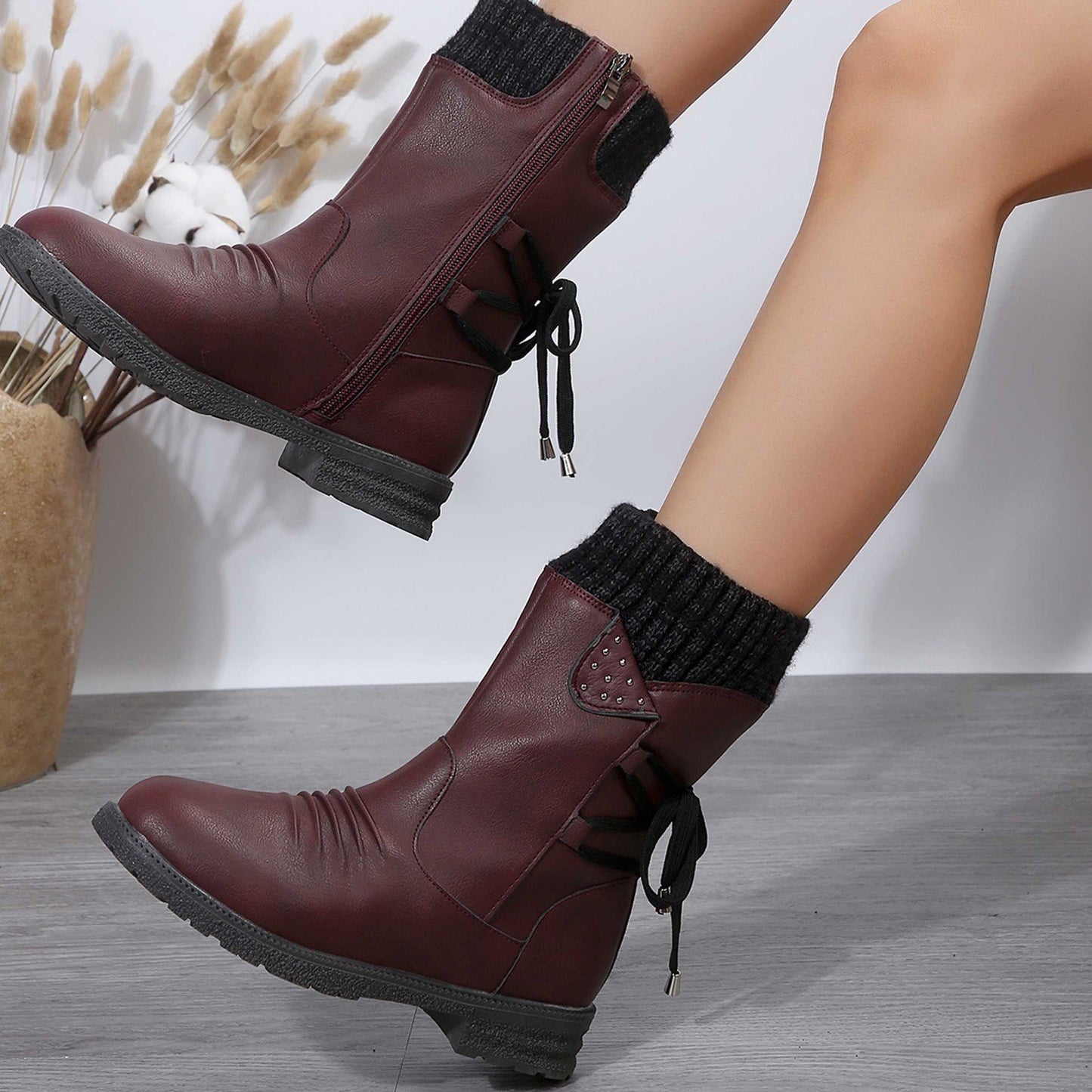 Snowy Waterproof Mid Calf Zipper Boots