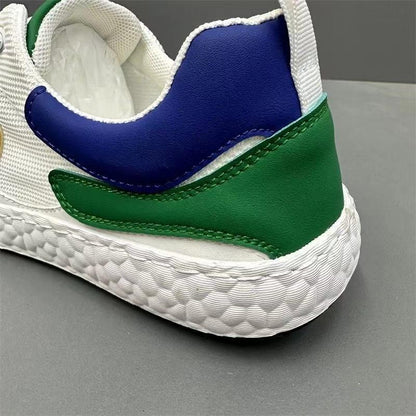 Trendy color-blocked mesh breathable soft-soled sneakers