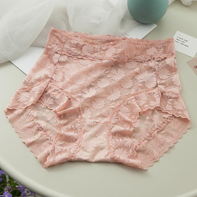 Lace Seamless Ice Silk Hollow Gynecological Panties