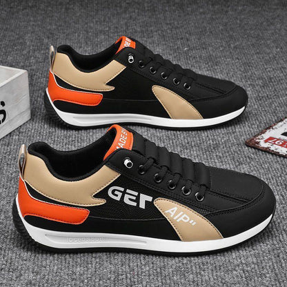 Fashionable lightweight leather breathable men's casual shoes