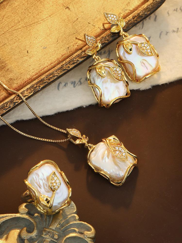 Natural Baroque Freshwater Pearl Trio Set