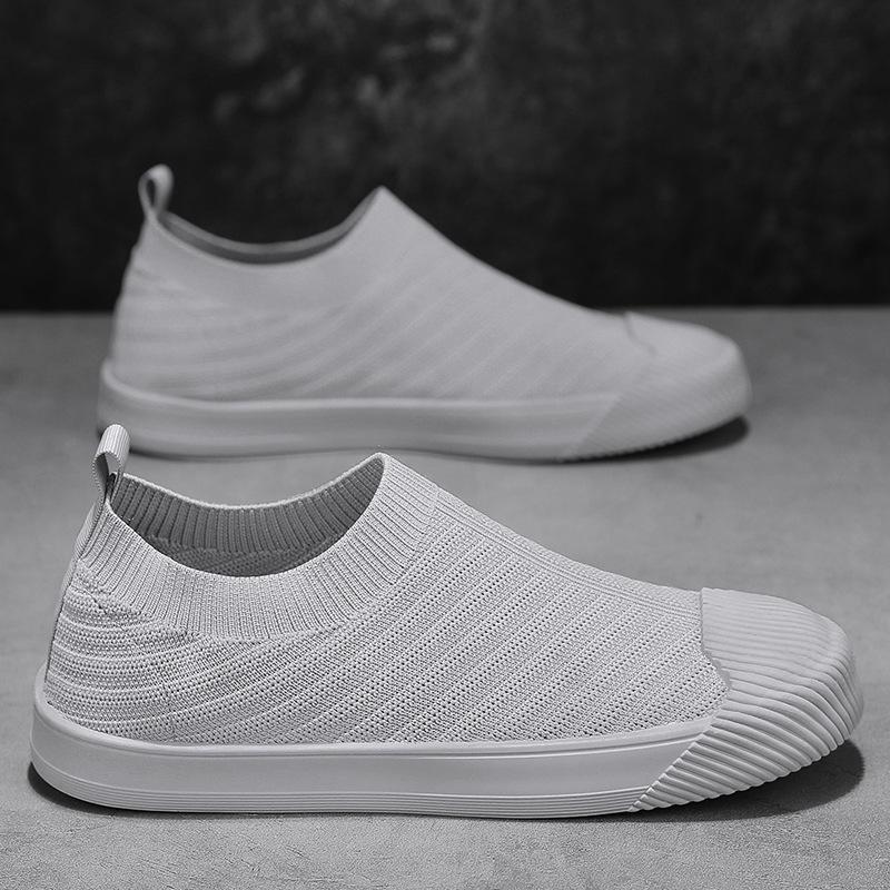 New breathable comfortable fly-woven slip-on men's casual shoes