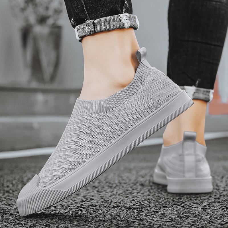 New breathable comfortable fly-woven slip-on men's casual shoes