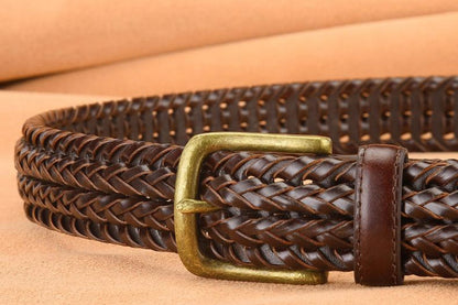 Braided Hollow Simple Pin Buckle Belt