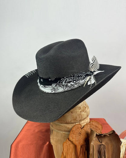 Ribbon Trimmed Pure Wool Cowboy Felt Hat