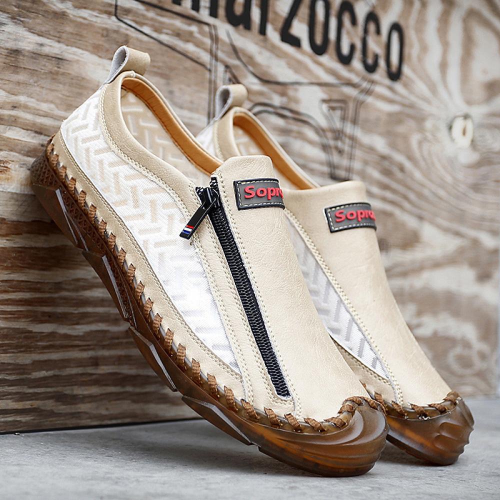 Casual Minimalist Zipper Loafers