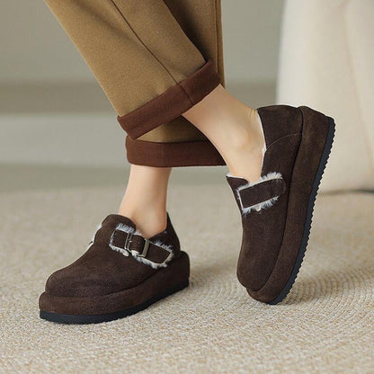 Suede Thick Sole Comfort Cushioned Bokken Shoes