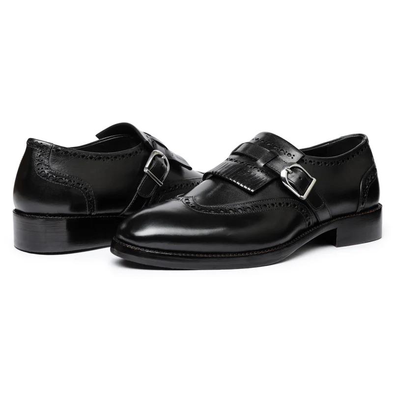 Wingtip Brogue Kiltie Monk Strap