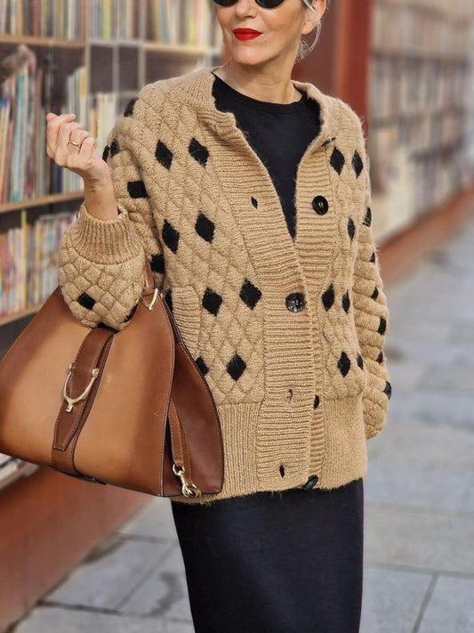 Slouchy Casual Cozy Plaid Cardigan