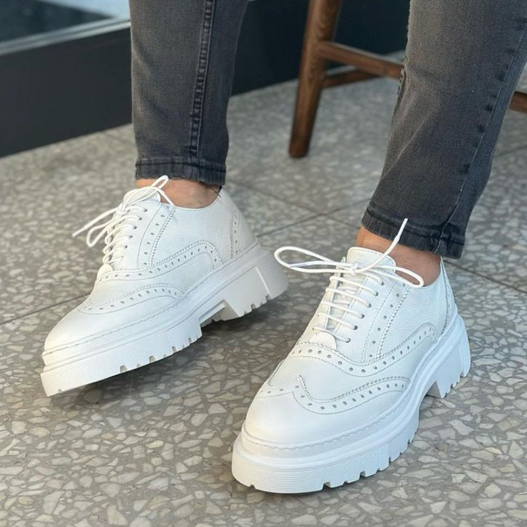 Embossed Patchwork Casual Shoes